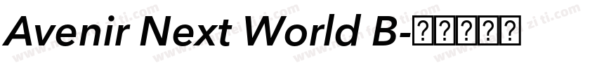 Avenir Next World B字体转换